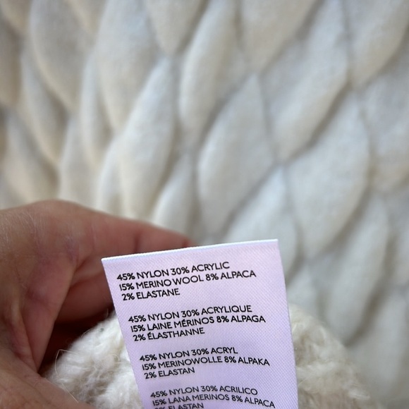 Anthropologie Cable Knit Merino Wool Blend Sweater Sz XS Fall Wardrobe Staple - Picture 4 of 5